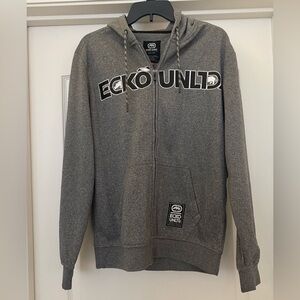 NWT Men's Authentic Ecko Unlimited Pocket Hoodie Grey Marled Small